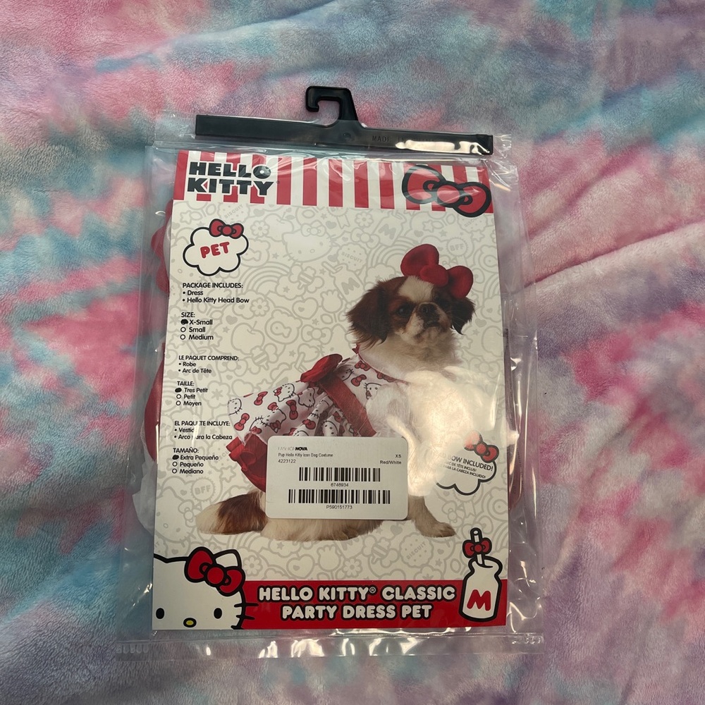 Dog hello Kitty party dress costume XS